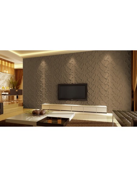 PANNELLO 3D WALL PER DECORAZIONI DI PARETI E SOFFITTI MOD. "GESTURE" 50X50 CF.1 MQ