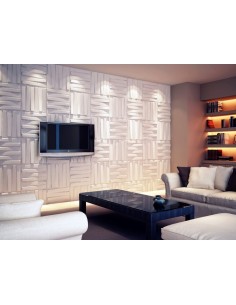 3D PANEL WALL FOR DECORATION PA0ETI AND CEILINGS MOD. "BLOCK" 50X50 CF.1 SQM 2