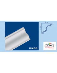 Marco DK80 de poliestireno y poliestireno extruido de 70X70 h.200