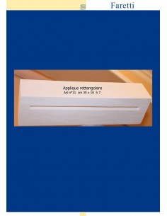 WANDLEUCHTE RECHTECKIG GIPS-ART.11 cm.35 X 10 h.7