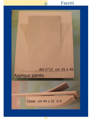 APPLIQUE A PARETE STYLE ART.12 cm. 55 X 45