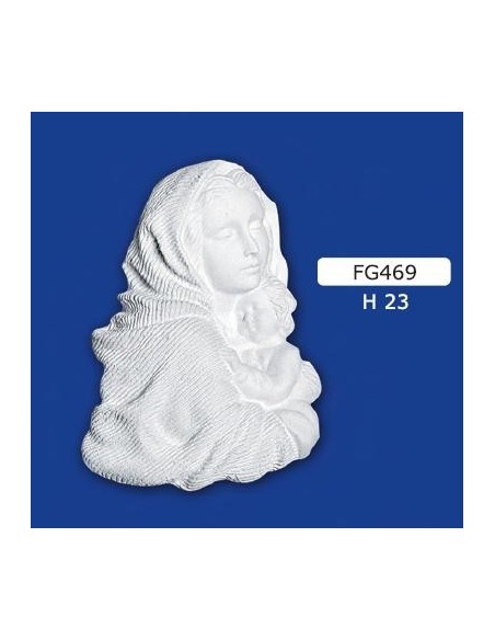 STATUE MADONNA aus GIPS FRIES, H. 23