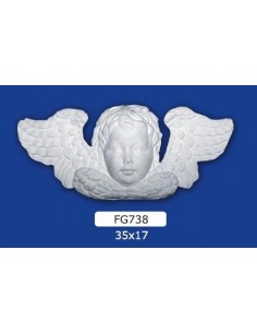 STATUE ENGEL AUS GIPS FRIES 35X17
