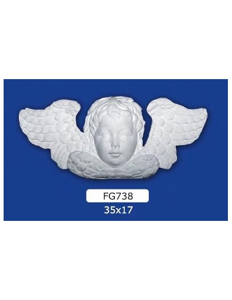 STATUA ANGIOLETTO IN GESSO FREGIO 35X17