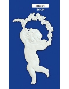 BILD RELIEF ENGEL AUS GIPS LACKIERBAR 56X34