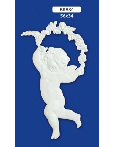 BILD RELIEF ENGEL AUS GIPS LACKIERBAR 56X34
