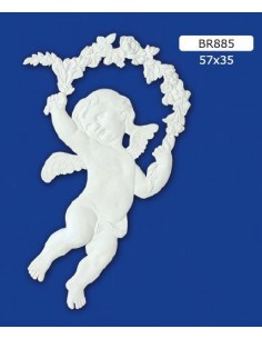 BILD RELIEF ENGEL AUS GIPS LACKIERBAR 57X35