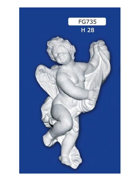 STATUA ANGIOLETTO IN GESSO FREGIO H28