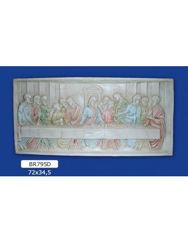FRAMEWORK BAS-RELIEF IN PLASTER, PAINTED 72X34,5