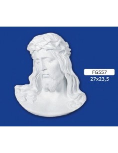 STATUE JESUS IN GIPS FRIES, 27X23,5
