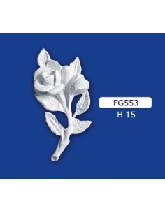 FREGIO ROSA FIORE IN GESSO H15