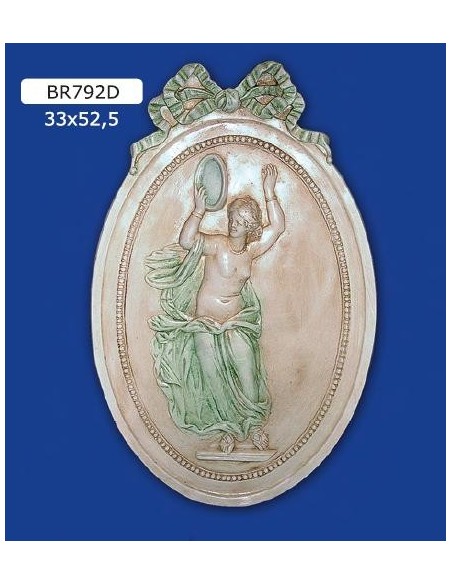 FRAMEWORK BAS-RELIEF IN PLASTER, PAINTED 33X52.5