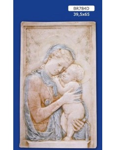 FRAMEWORK BAS-RELIEF IN PLASTER, PAINTED 39,5X65