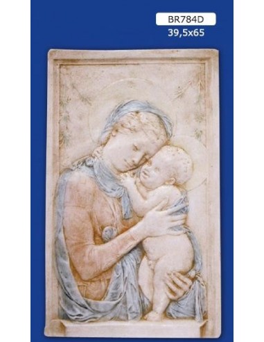 MARCO BAJORRELIEVE EN YESO, PINTADO 39,5X65