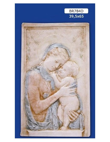 MARCO BAJORRELIEVE EN YESO, PINTADO 39,5X65