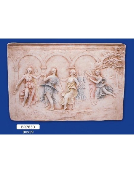 RAHMEN FLACHRELIEF IN GIPS LACKIERT 90X59