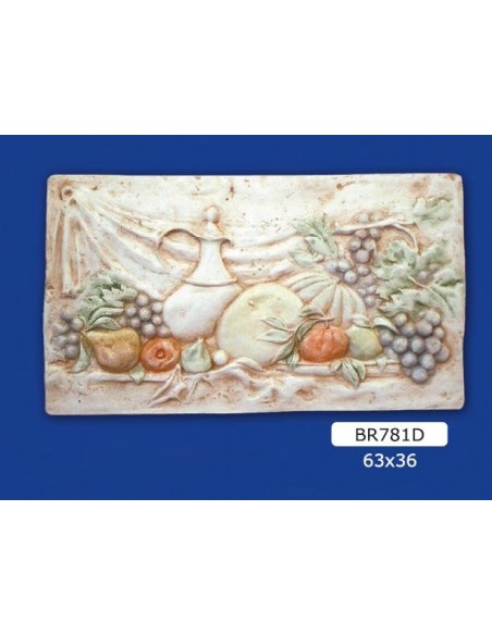 RAHMEN FLACHRELIEF IN GIPS LACKIERT 63X36