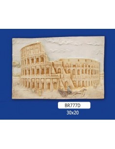 MARCO BAJORRELIEVE EN YESO, PINTADO DE 30X20