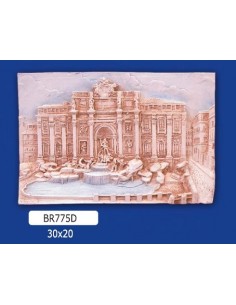 MARCO BAJORRELIEVE EN YESO, PINTADO DE 30X20