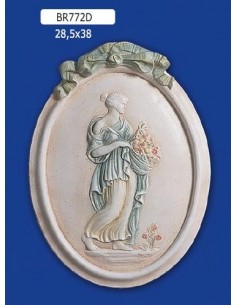 FRAMEWORK BAS-RELIEF IN PLASTER, PAINTED 28,5X38