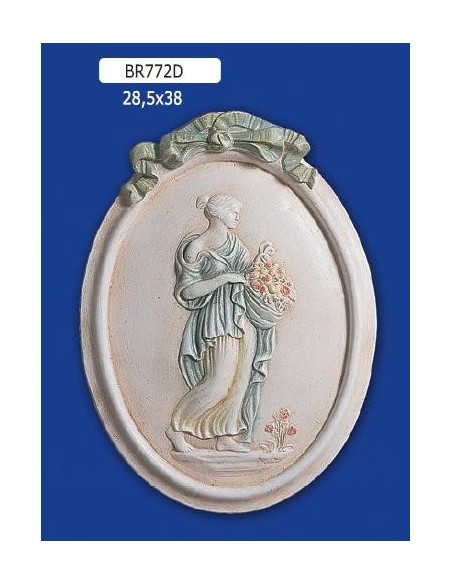 RAHMEN FLACHRELIEF IN GIPS LACKIERT 28,5X38