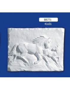 FRAMEWORK BAS-RELIEF IN PLASTER PAINTABLE 41X31