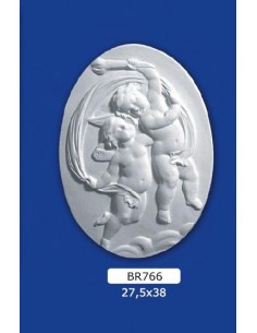 RAHMEN FLACHRELIEF IN GIPS LACKIERBAR 27,5X38