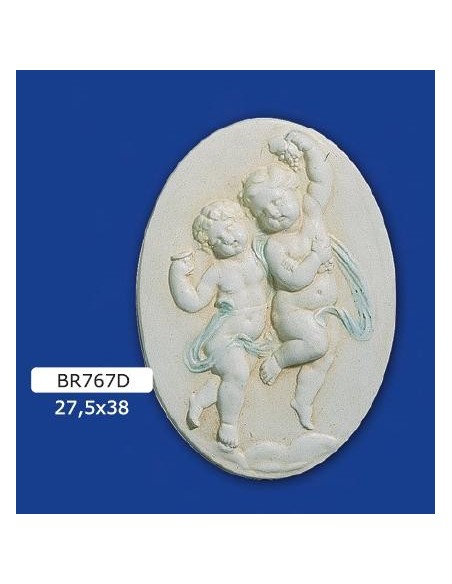RAHMEN FLACHRELIEF IN GIPS LACKIERT 27,5X38