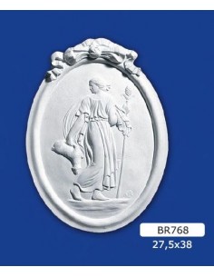 FRAMEWORK BAS-RELIEF IN PLASTER PAINTABLE 27.5X38