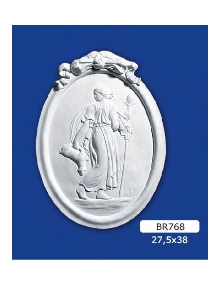 RAHMEN FLACHRELIEF IN GIPS LACKIERBAR 27.5X38