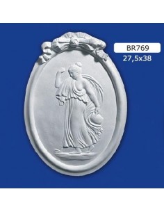 QUADRO BASSORILIEVO IN GESSO VERNICIABILE 27.5X38