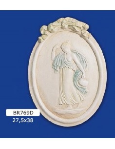 RAHMEN FLACHRELIEF IN GIPS LACKIERT 27,5X38