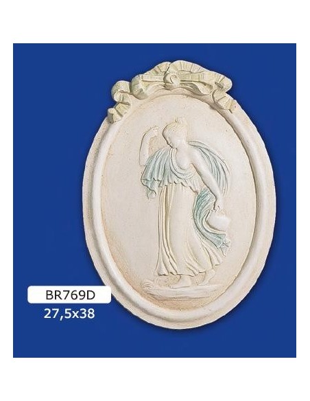 FRAMEWORK BAS-RELIEF IN PLASTER, PAINTED 27,5X38