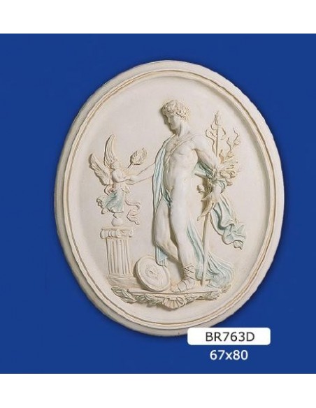 RAHMEN FLACHRELIEF IN GIPS LACKIERT 67X80