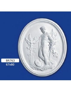 RAHMEN FLACHRELIEF IN GIPS LACKIERBAR 67X80