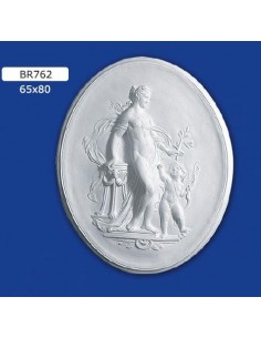 QUADRO BASSORILIEVO IN GESSO VERNICIABILE 65X80