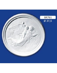 QUADRO BASSORILIEVO IN GESSO VERNICIABILE DIAM.37,5