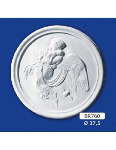 QUADRO BASSORILIEVO IN GESSO VERNICIABILE DIAM.37,5