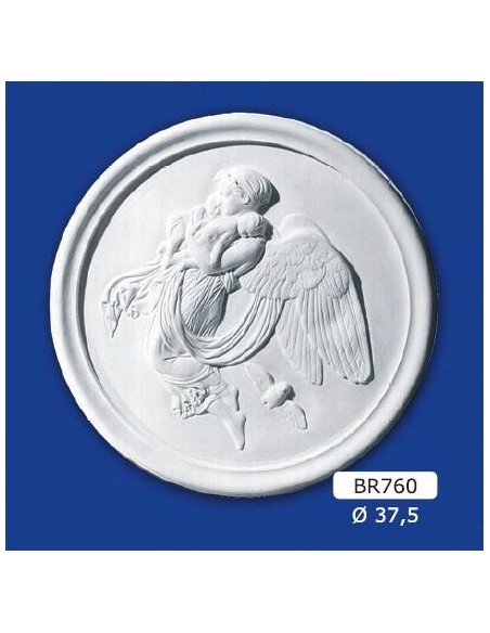 MARCO BAJORRELIEVE EN YESO PARA PINTAR DIAM.37,5