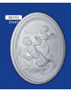 FRAMEWORK BAS-RELIEF IN PLASTER PAINTABLE 37X47