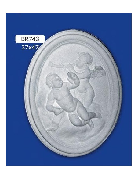 QUADRO BASSORILIEVO IN GESSO VERNICIABILE 37X47