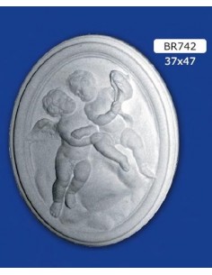 FRAMEWORK BAS-RELIEF IN PLASTER PAINTABLE 37X47