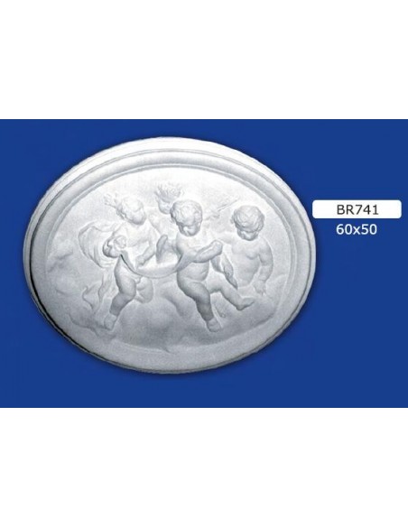 RAHMEN FLACHRELIEF IN GIPS LACKIERBAR 60X50