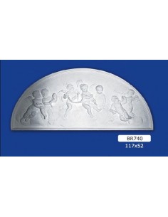 FRAMEWORK BAS-RELIEF IN PLASTER PAINTABLE 117X52