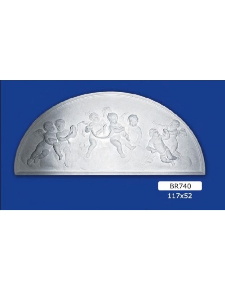 FRAMEWORK BAS-RELIEF IN PLASTER PAINTABLE 117X52