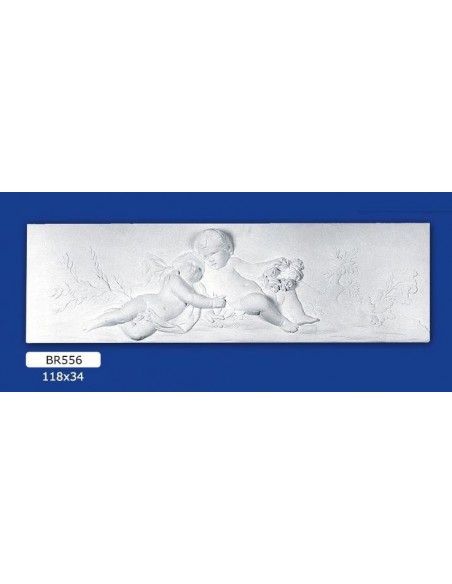 RAHMEN FLACHRELIEF IN GIPS LACKIERBAR 118X34