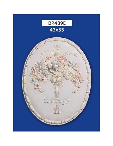 RAHMEN FLACHRELIEF IN GIPS LACKIERT 43X55