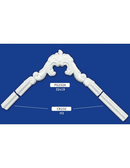WINKEL-RAHMEN AUS GIPS 32X19