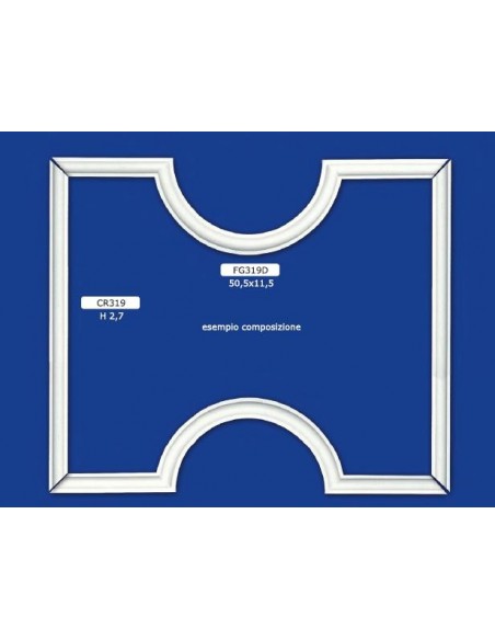 FRIEZE, CORNER PLASTER 50X11,5