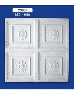 PANNELLO SOFFITTO IN GESSO VERNICIABILE COMPONIBILE 50X50
